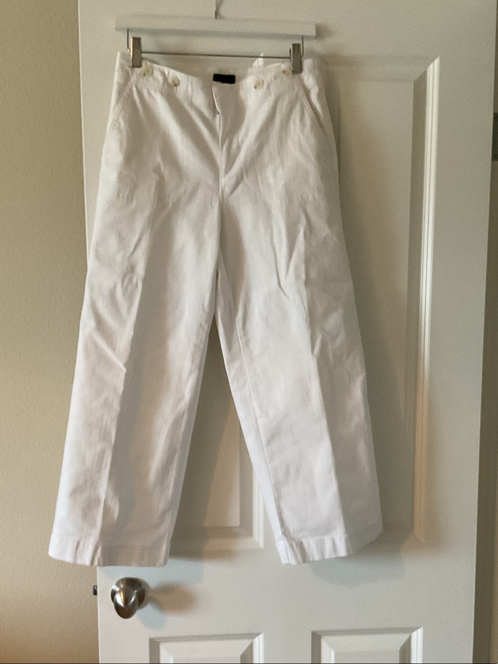 Talbots White wide Leg Crop Denim